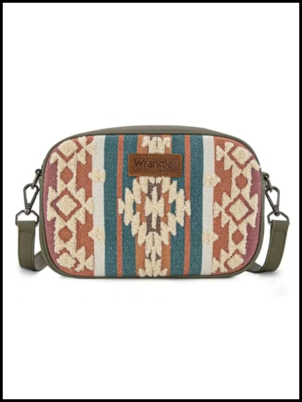 Sherpa Aztec Canvas Western Crossbody Bag Purse